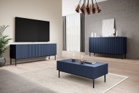 TV stolek Nicole 150 cm - tmavě modrá / černé nožky Skříňka tv do obývacího pokoje 