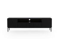 TV skrinka Nicole 200 cm s výklenkom - čierny mat / čierne nožičky TV skrinka 