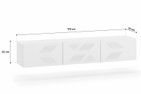 TV skrinka Pingli 04 závesná 170 cm - biely mat TV skrinka Pingli 04 závesná 170 cm - biely mat