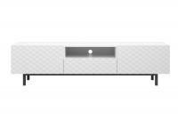 TV stolík Scalia II 190 cm s otvorenou policou - biely mat / čierna TV skrinka Scalia II 190 2K1SZ z wneka - biely mat / Čierny Rošt