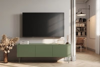 Desin 170 3D háromajtós TV-szekrény - olívazöld / nagano-tölgy Desin 170 3D háromajtós TV-szekrény - olíva / nagano-tölgy - elrendezés