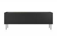 TV skrinka trojdverová s kontajnerom Desin 170 3D1SZ - čierny mat / Dub nagano 