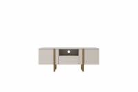TV stolek Verica 150 cm s výklenkem - kašmírová / zlaté nožky moderní design