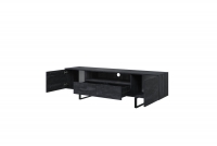 TV stolek Verica 200 cm s výklenkem - charcoal  / černé nožky barevné provedení: charcoal  / černé nožky