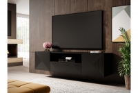 Závesná TV skrinka Asha 167 cm - čierny mat 