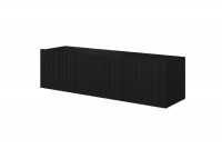 Závěsný TV stolek Nicole 150 cm - černá / černý mat szafka rtv