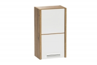 Závěsná koupelnová skříňka Ibiza White 830 - 30 cm - dub wotan / bílý lesk jednodveřová Skříňka 