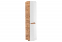 Vysoká Skříňka s košem do koupelny Aruba 804 - White  regál vysoký do koupelny s košem