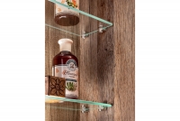 Závesná skrinka zrkadlová Santa Fe Oak 60 cm - Dub santa fe vintage Skrinka ze szklanymi policami comad 