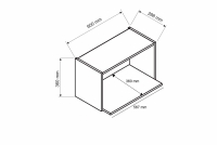Závesná skrinka otvorená na vstavanú mikrovlnku Isabel WO60 MV - Dub artisan Skrinka závesná otvorená do riadu mikrofalowki Isabel WO60 MV - Dub artisan