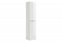 Vysoká koupelnová skříňka Capri White 35 cm - bílý lesk / dub craft zlatý wysoka szafka łazienkowa Capri 