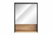 Skříňka se zrcadlem Borneo 840 - šedý Cosmos / Dub Artisan - 60 cm Skříňka s přední částí zrcadlovou do koupelny 