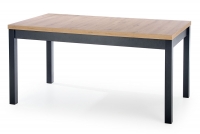 Rozkladací stôl 160x80 Tanre - Dub artisan / Čierny Stôl na czarnych nogach