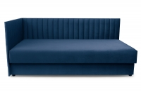 Dětská pohovka/postel levá s úložným prostorem Nutri - granátový samet Zanzibar 175, 186x80/80 cm Dětská pohovka/postel levá s úložným prostorem Nutri - tmavě modrý samet Zanzibar 175, 186x80/80 cm