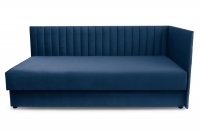 Dětská pohovka/postel pravá s úložným prostorem Nutri - granátový samet Zanzibar 175, 186x80/100 cm Dětská pohovka/postel pravá s úložným prostorem Nutri - tmavě modrý samet Zanzibar 175, 186x80/100 cm