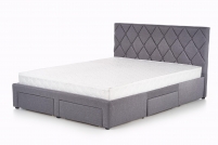 Betina kárpitozott ágy, fiókokkal - 160x200 cm - hamu čalouněné postel s zásuvkami betina 160x200 - popel
