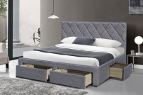 Čalouněná postel se zásuvkami Betina 160x200 - popel čalouněné postel s zásuvkami betina 160x200 - popel