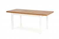 Tiago asztal, összecsukható - lancelot tölgy/fehér tiago stůl rozkládací 140-220/80 Deska: Dub lancelot, nohy: Bílý (2p=1ks.)