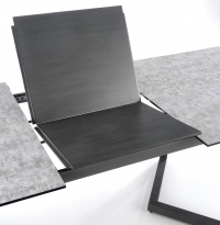 Rozkladací jedálenský stôl TIZIANO 160-210x90 cm - svetlosivá / tmavosivá tiziano Stôl rozkladany, Pracovná doska - svetlý popol / tmavý popol, Nohy - tmavý popol