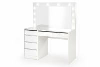 Toaletní stolek Hollywood XL s osvětlením - bílá Toaletní stolek Hollywood XL s zásuvkami i podswietleniem LED 120 cm - Bílý