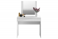 Toaletný stolík Inga 01 z szuflada i zrkadlom 92 cm - biely lesk Toaletný stolík Inga 01 z szuflada i zrkadlom 92 cm - biely lesk