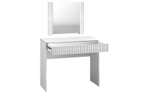 Toaletní stolek Inga 01 z szuflada i zrcadlem 92 cm - Bílý lesk Toaletní stolek Inga 01 z szuflada i zrcadlem 92 cm - Bílý lesk