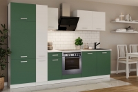 Komplet nábytku kuchennych Otin 2,9 m - Zelený labrador/Bílý Komplet nábytku kuchennych Otin 2,9 m - aranzacja 