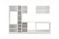 Komplet nábytku kuchennych Otin 2,9 m - šedý matera/Bílý Komplet nábytku kuchennych Otin 2,9 m - wnetrze bryl 