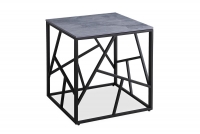 UNIVERZUM 2 négyzetes dohányzóasztal - hamu márvány / fekete UNIVERSE 2 Čtverec,  Konferenční stolek, Popelový mramor / Fekete