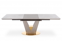 VALENTINO Rozkládací stôl svetlý popol/zlaté valentino Stôl rozkladany svetlý popol/zlaté