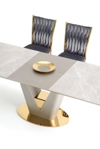 VALENTINO Stůl rozkládací jasný popel/Žlutý valentino stůl rozkládací jasný popel/Žlutý