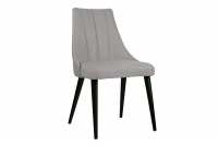 židle drewniane Valerii s čalouněným sedákem - šedý Loft 19 / černé Nohy