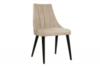 židle drewniane Valerii s čalouněným sedákem - Béžová Matt Velvet 08 / černé Nohy bezowe židle čalouněné