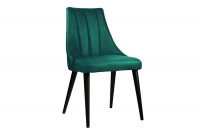 židle drewniane Valerii s čalouněným sedákem - tmavý Zelený Monolith 37 / černé Nohy Zeloné židle pro jídelny
