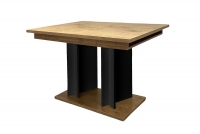 Rozkladací stôl Lutaret - Dub lancelot/Čierny mat stôl lutaret zlozony Pracovna doska