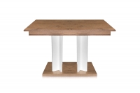 Rozkladací stôl Lutaret - Dub lancelot/biely lesk Stôl rozkladany Lutaret zlozony