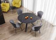 VERTIGO kanapéasztal, asztallap - fekete márvány, lábak - fekete  vertigo stůl rozkladany, Deska - Fekete mramor, Nohy - Fekete