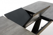 Rozkladací jedálenský stôl VINSTON 180-230x95 cm - tmavosivá / čierna / čierna vinston Stôl rozkladany, Pracovná doska - tmavý popol / Čierny, Nohy - Čierny