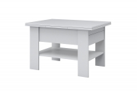 Konferenční stolek Rozkladací s zásuvkami Lumin - Bílá Konferenční stolek Lumin 