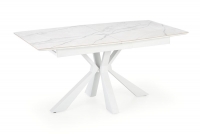 VIVALDI Stůl rozkládací Deska - Bílý mramor, Nohy - Bílý VIVALDI Stůl rozkládací Deska - Bílý mramor, Nohy - Bílý