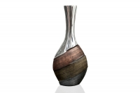 Dekoratívna váza Mona 2B Hnedý/Strieborný wysoki wazon 