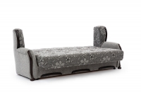Fryderyk összecsukható kanapéágy a nappaliba - szürke Cleo szövet / wenge Kanapéágy rozkladana a nappaliba Fryderyk - szürke Szövet wzor Cleo / wenge