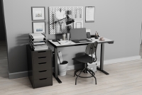 Terin íróasztal, elektromosan állítható magasság - 135 cm - fehér íroasztal elektryczne Terin z regulacja wysokosci 135 cm - bialy 