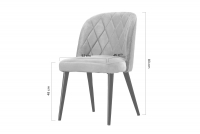 židle drewniane Azarro s čalouněným sedákem - šedý Vena 3 / černé Nohy židle na czarnych nogach