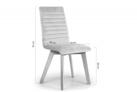 Čalúnená stolička s prešívaním Modern II  Stolička čalúnená Modern 2 na drewnianych nogach - Rozmery