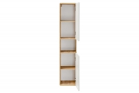 Vysoká koupelnová skříňka Aruba 800 - 35 cm - bílý lesk / dub craft Skříňka závěsná aruba 