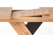 Rozkladací stôl XARELTO 130-175x85 cm - dub wotan / čierna xarelto Stôl rozkladany Dub wotan - Čierny