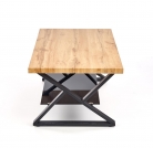 XENA téglalap alakú dohányzóasztal - fekete / natúr xena prostokAt Konferenční stolek Fekete / přírodní