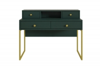 Komplet kancelárskeho nábytku Cloe - Zelená - Zlatá Písací stôl so zásuvkami Cloe 03 - Zelený - Žltý