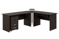 Rohový psací stůl s úložným prostorem BK53N Čokoládová borovice Komplet nábytku do kanceláře BK53N 
